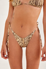 MUMBAI Leopard string tie bikini bottom