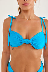 IBIZA Turquoise Bandeau with tie front